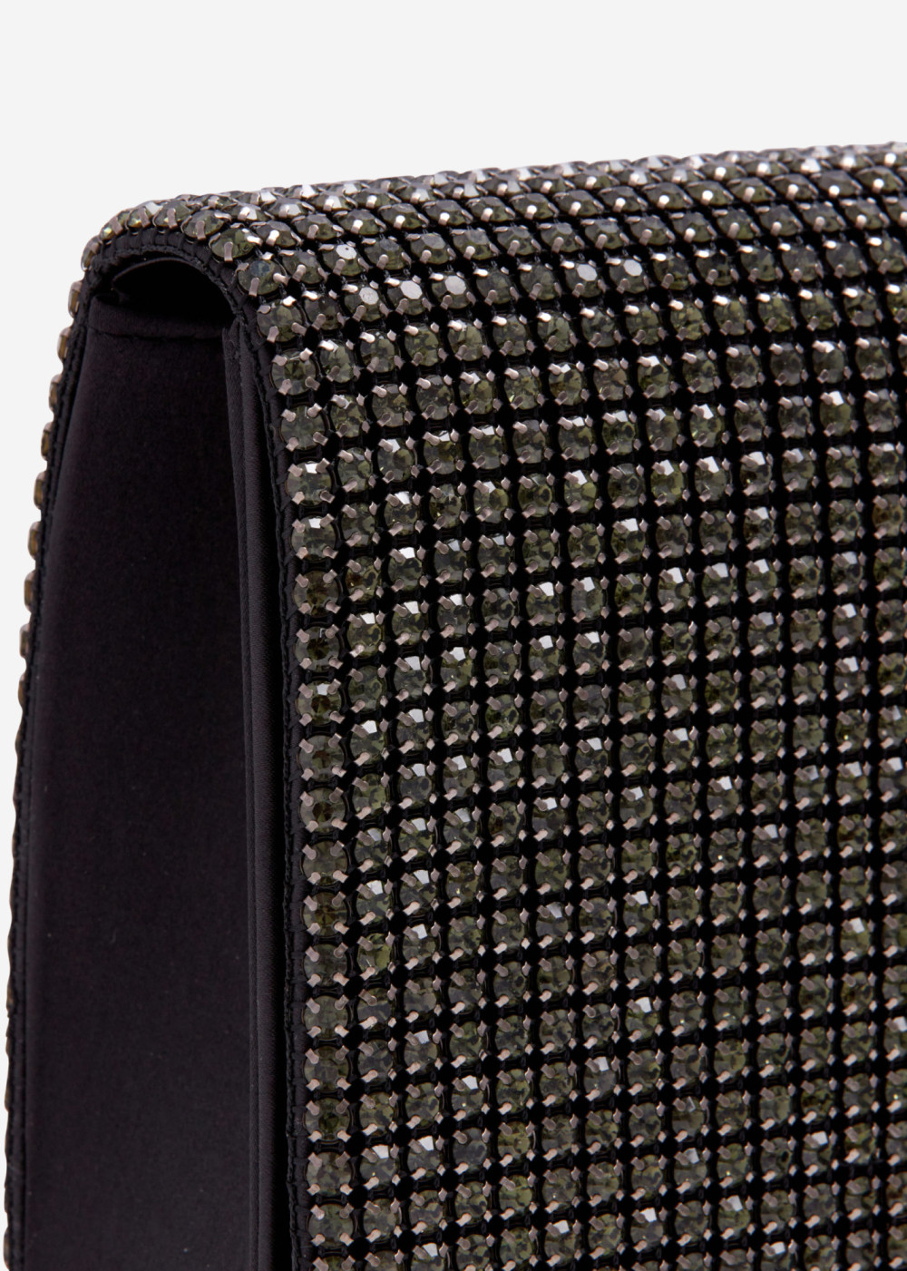Black diamante embellished clutch bag 2