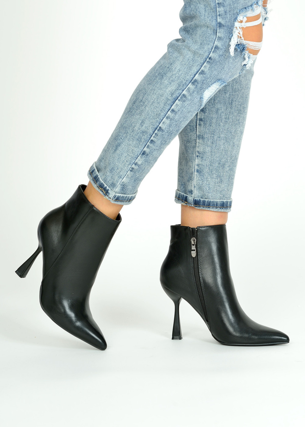 Boots | Alberta Pointed Medium Block Heel Ankle Boots | Wallis