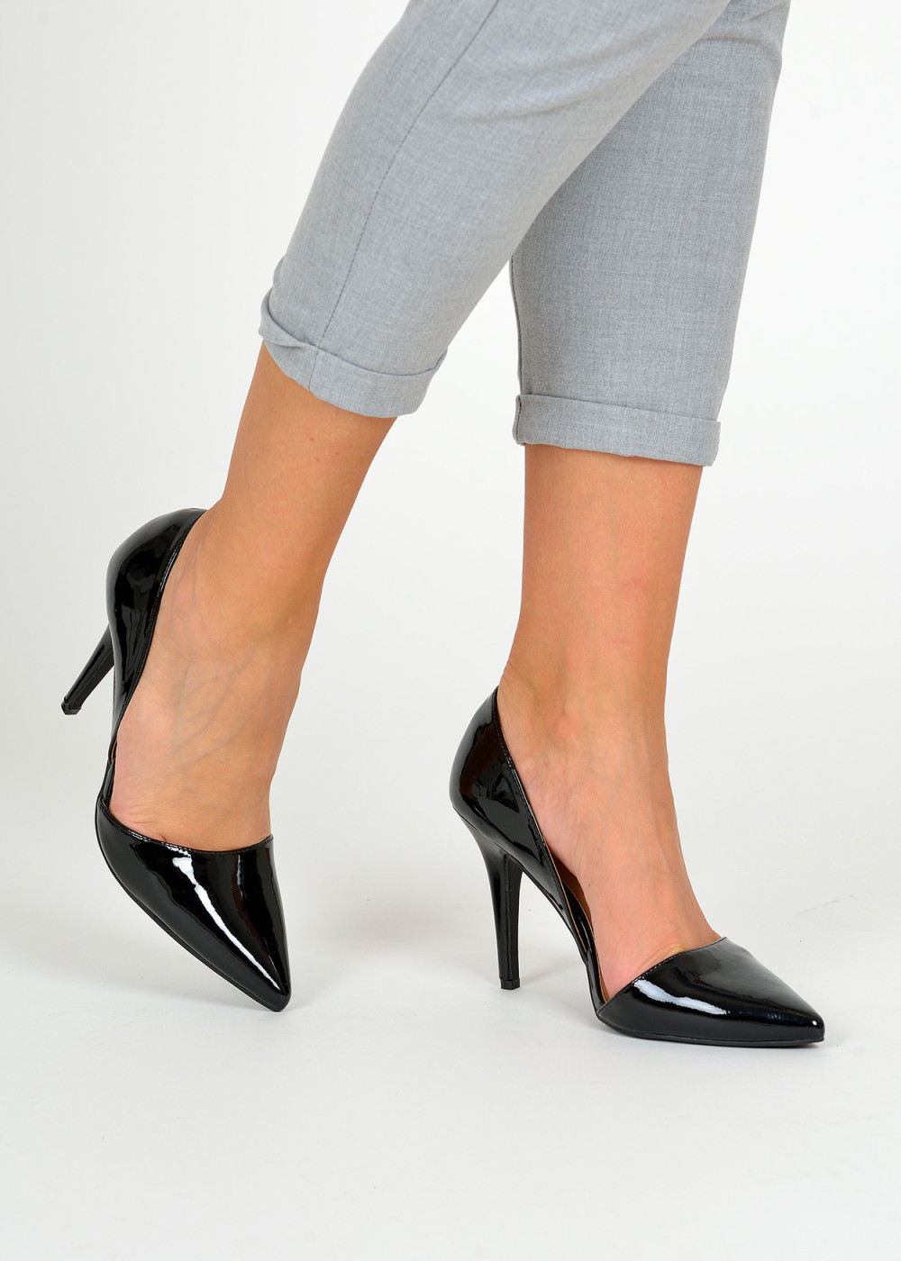 navy patent court shoes