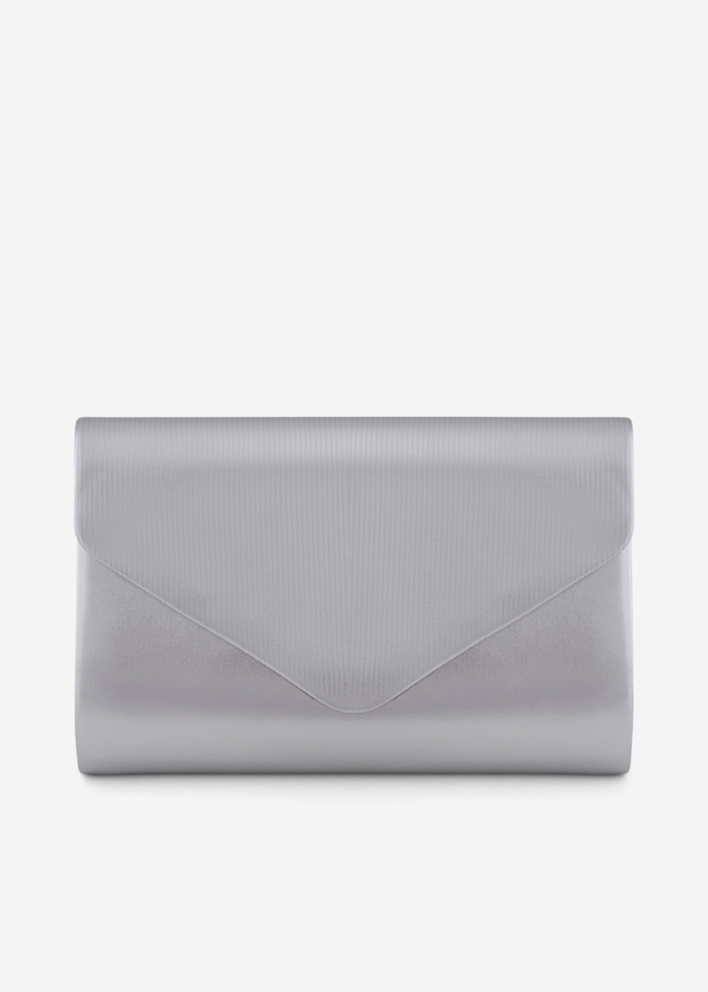 Silver metallic envelope clutch bag 4