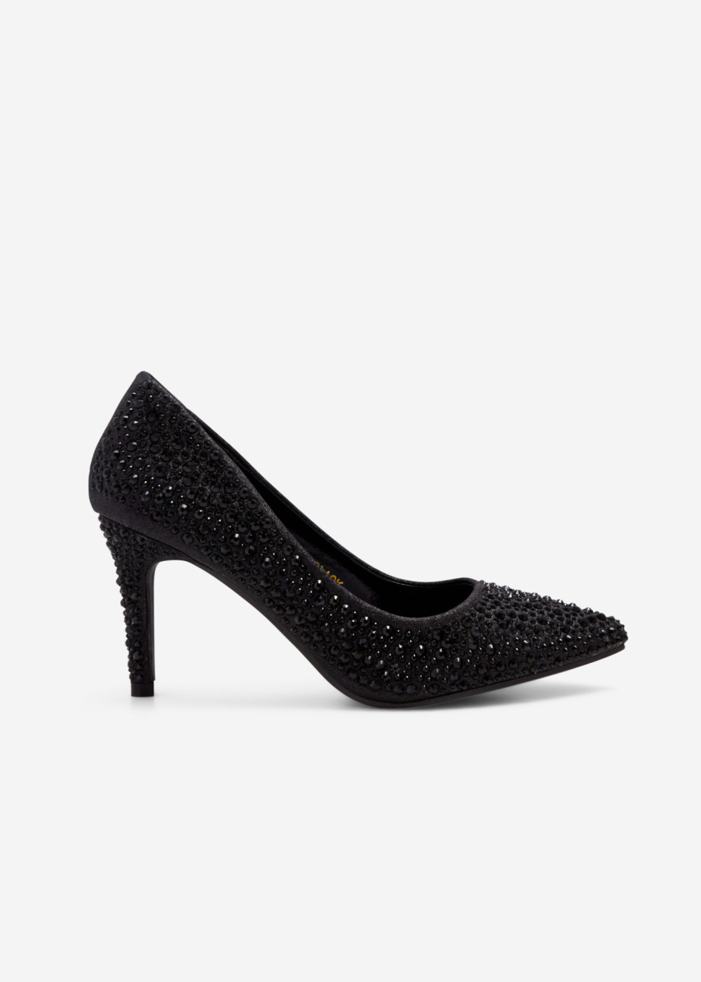 Black rhinestone embellished court shoes 3