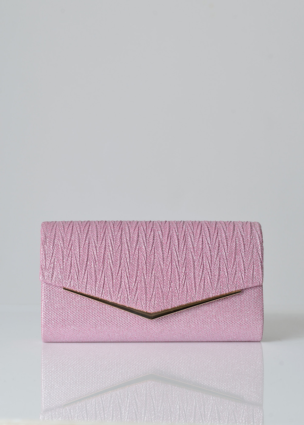 Pink glitter envelope clutch bag 2