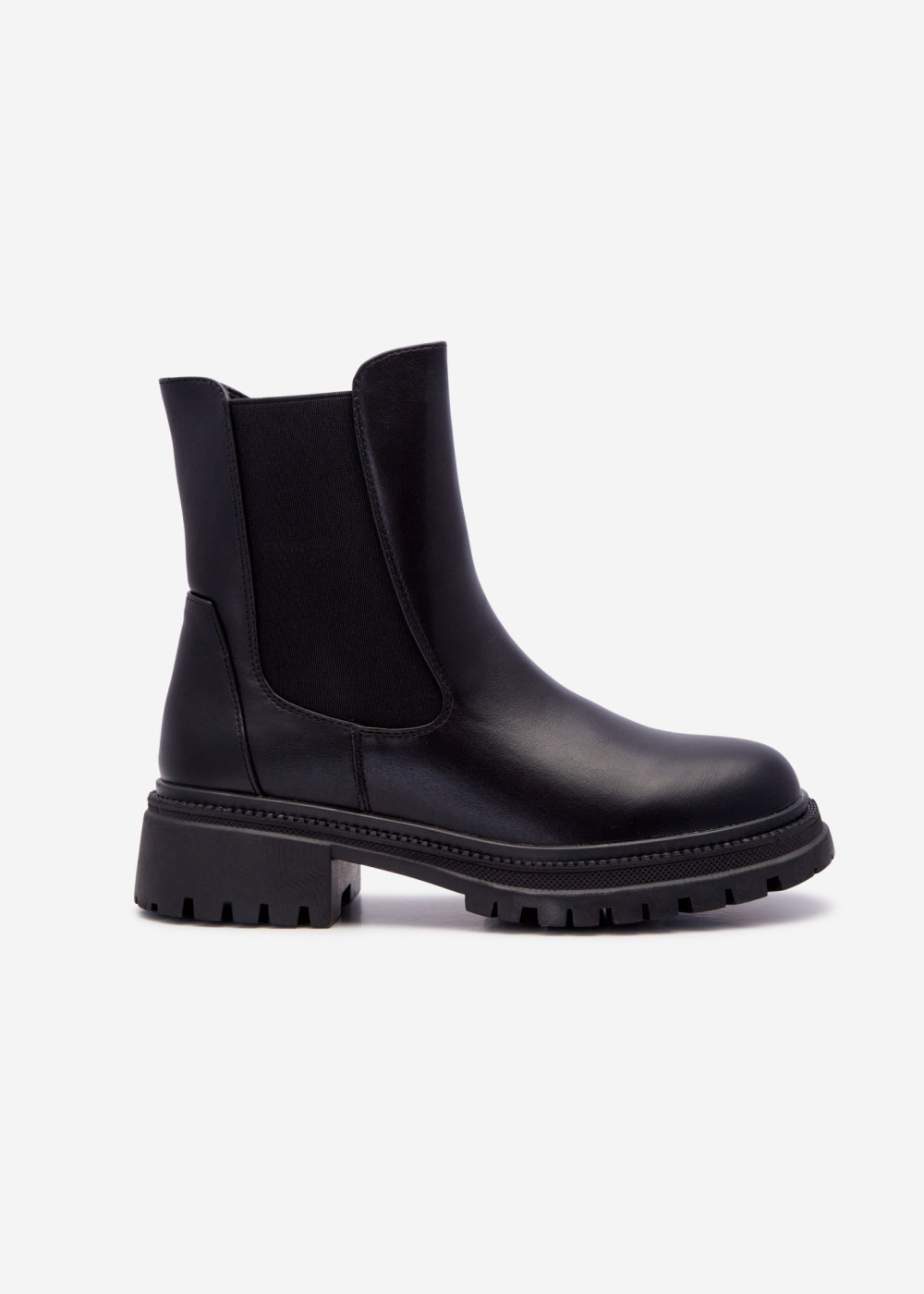 Black chunky chelsea ankle boots 3
