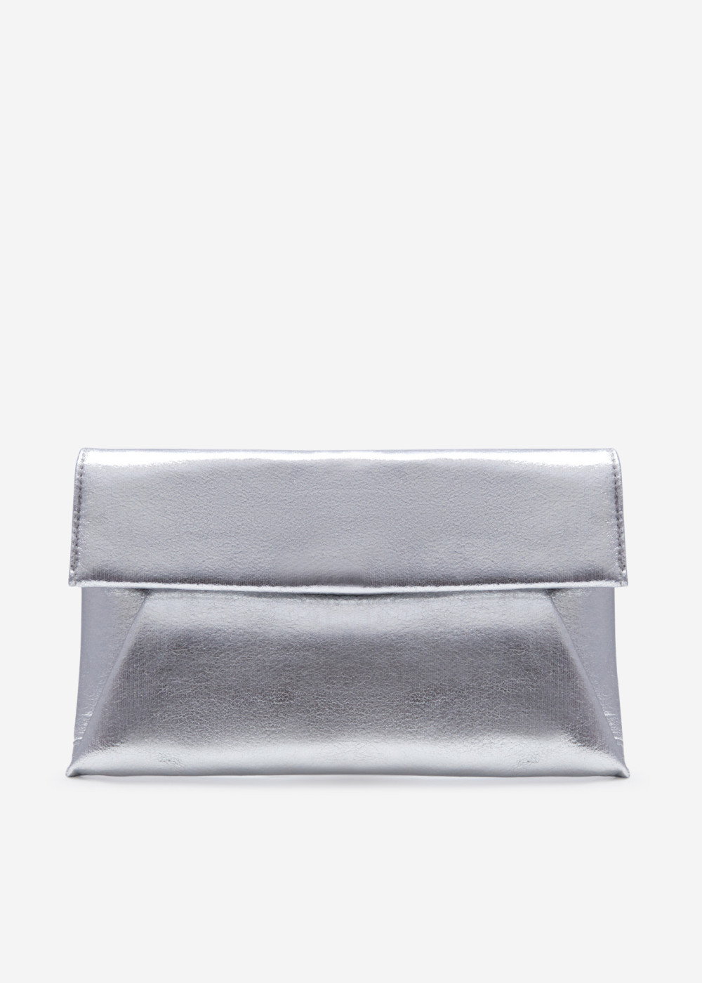 Silver metallic clutch bag 4