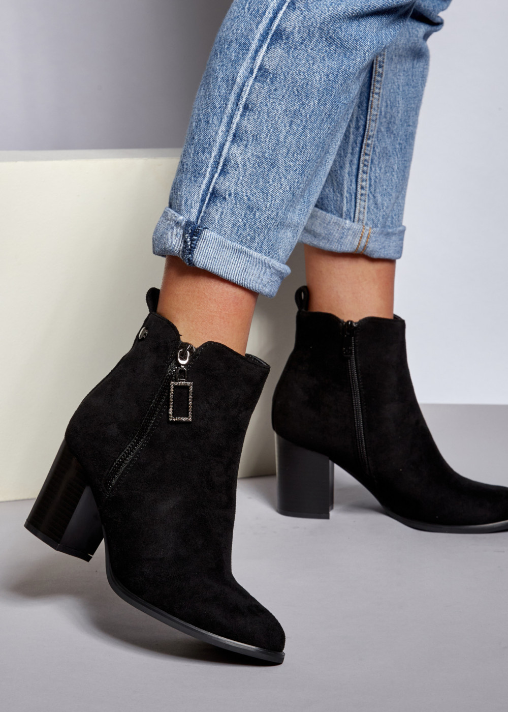 Diamante Wedge Heel Boots main image 0
