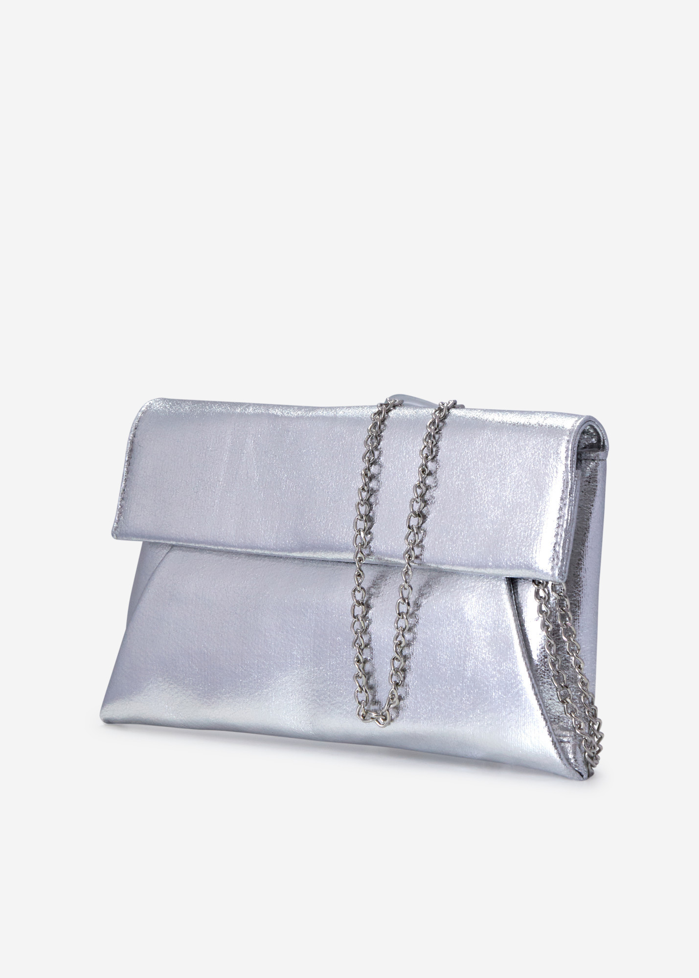 Metallic grey hotsell clutch bag