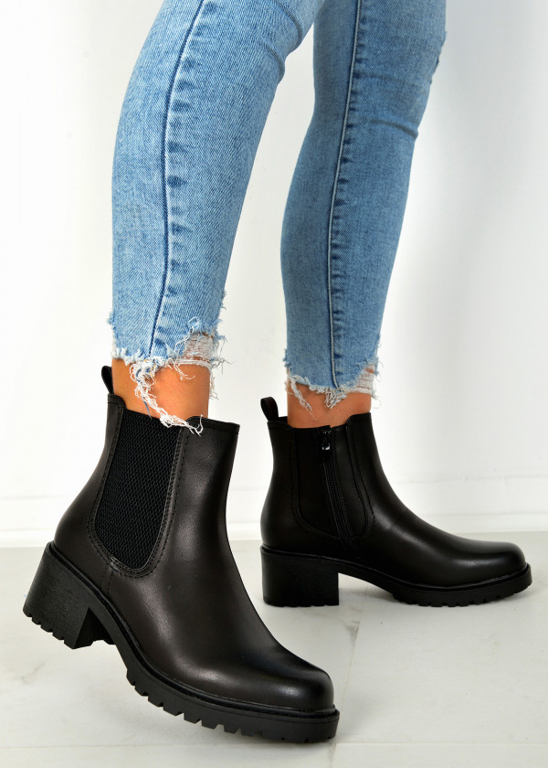 Black heeled ankle boot