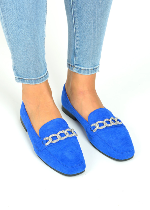 Black Chain Detail Loafers