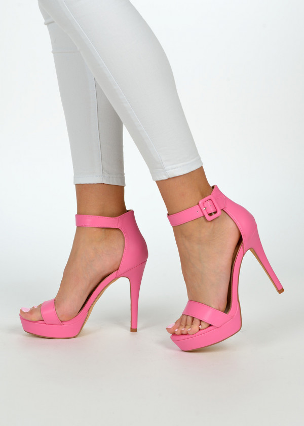 Pink platform heels