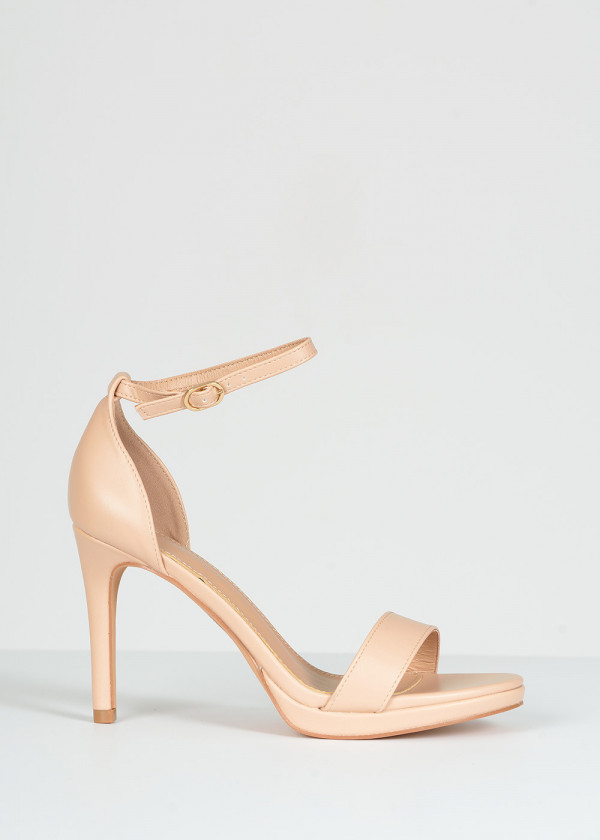 Nude platform heeled sandals 3