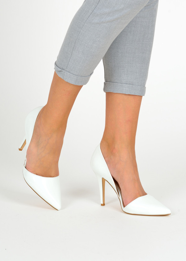 White patent court shoes 1