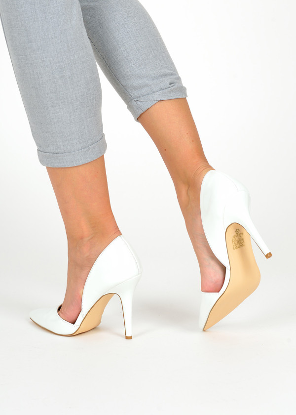 White patent court shoes 2