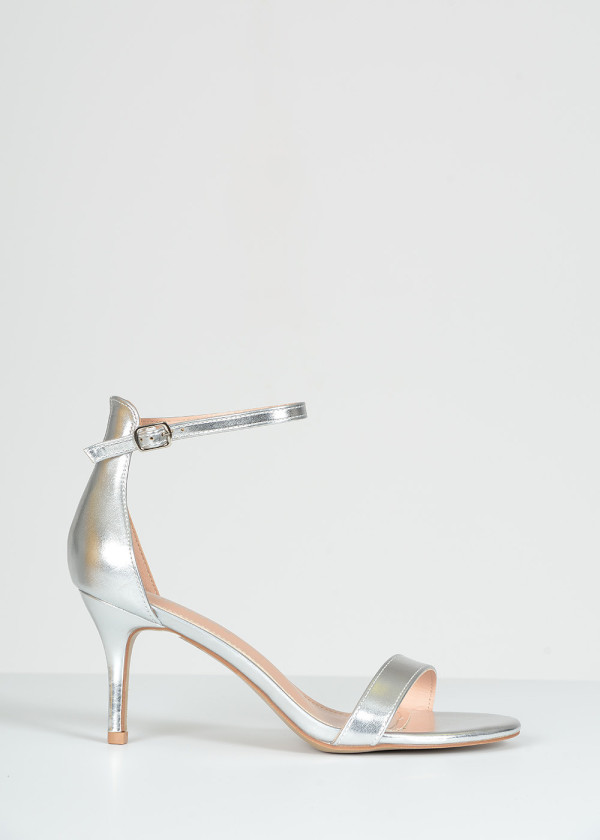 Silver heeled sandals 3