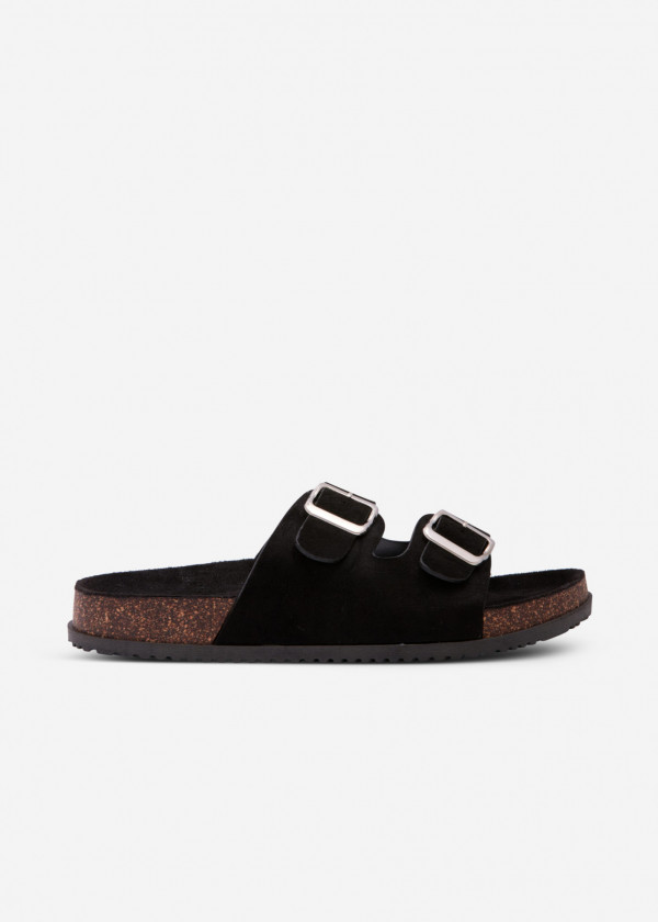 Black buckle detailed sliders 2