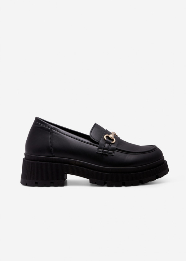 Black chunky snaffle loafer 3