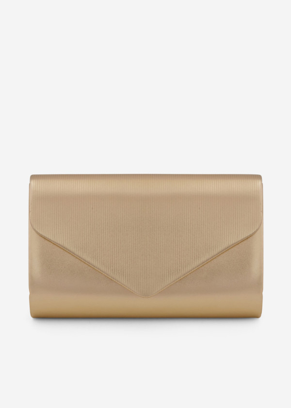 Gold metallic envelope clutch bag 4