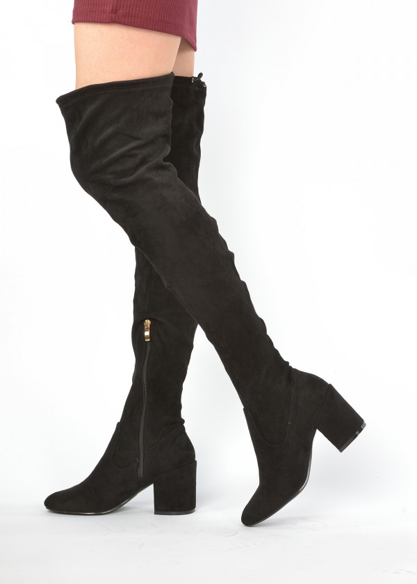 CrazycatZ Women's Leather Knee High Boots - Flat Heel, Exotic Splicing Pattern, Side Zip Tall Boots