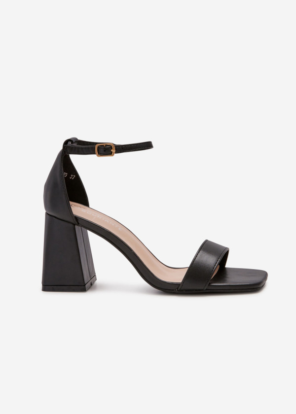 Black block heeled sandals 3
