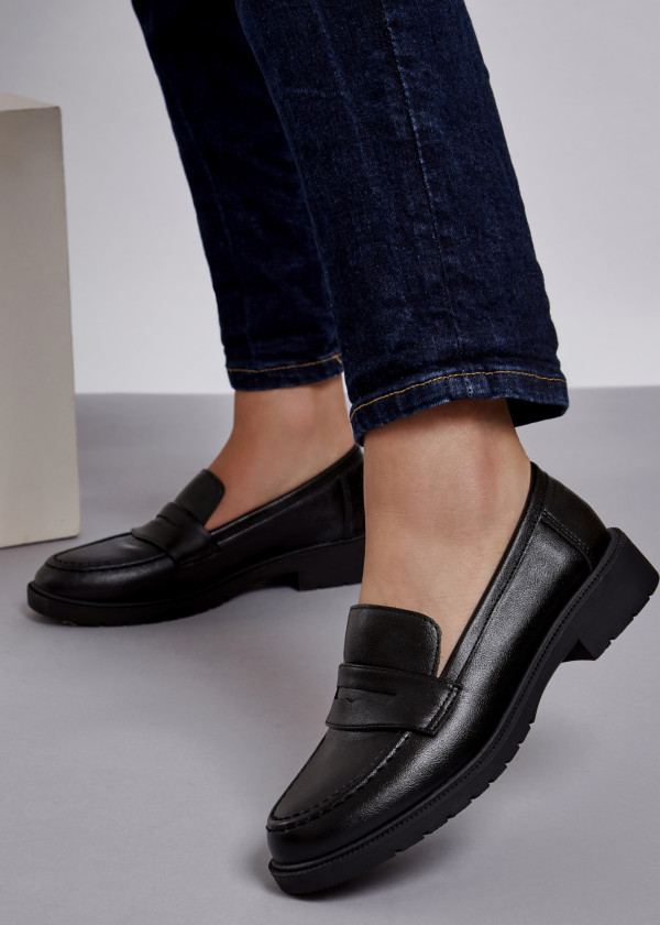 Black penny loafers 1
