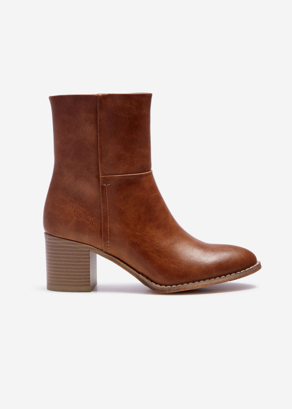 Tan heeled ankle boots 3