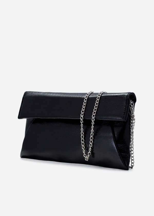 Black metallic clutch bag 3