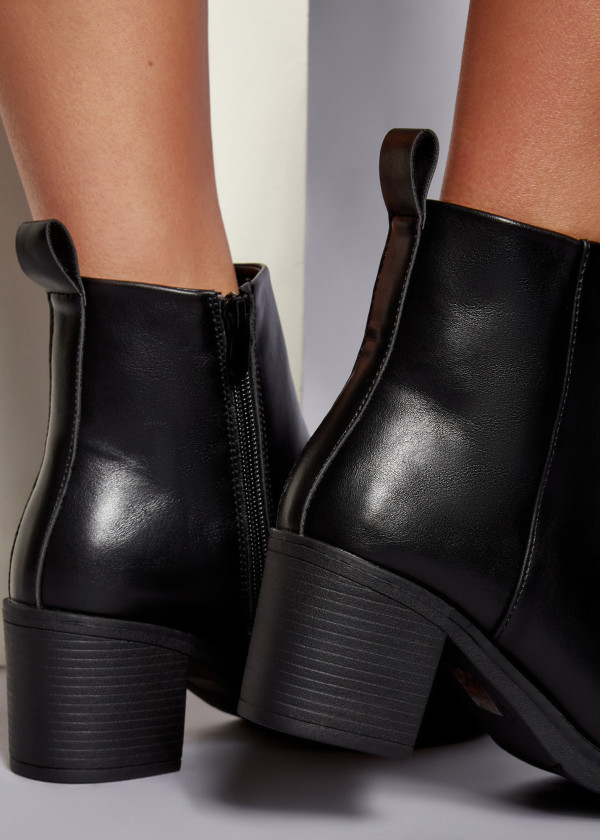 Black heeled ankle boots 1