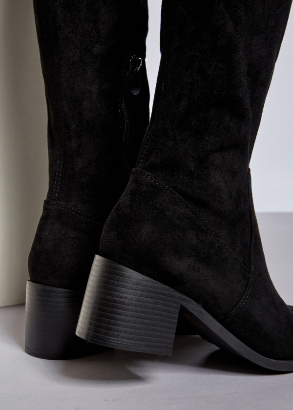 Black heeled over the knee boots 3