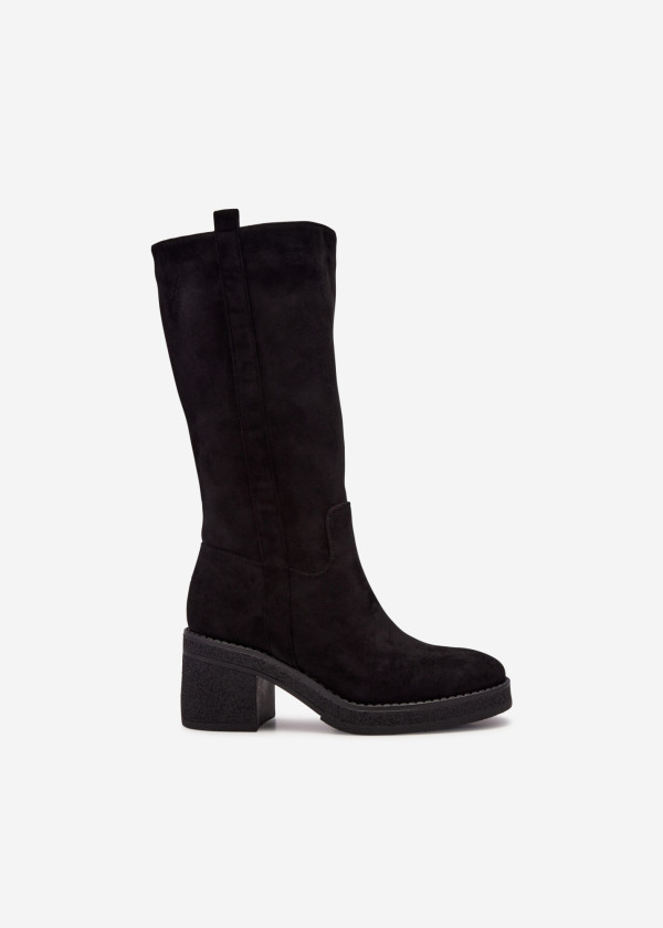 Black heeled knee high boots 3
