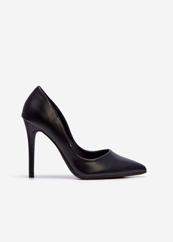 Black heeled court shoes 3