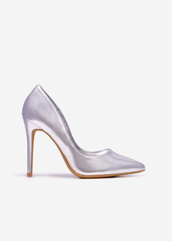 Silver heeled court shoes 2
