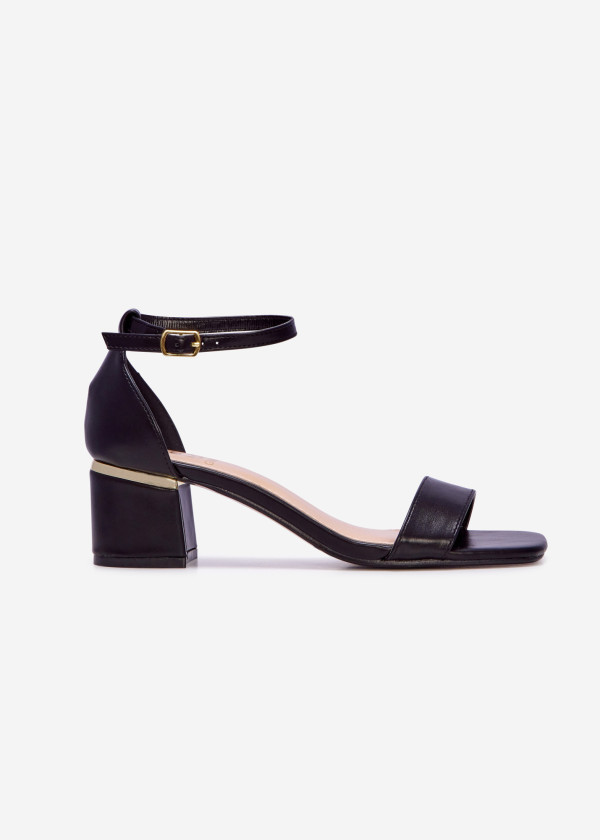 Black block heeled sandals 3