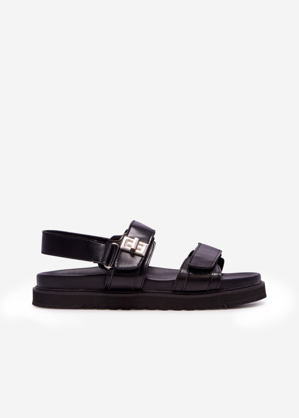 Black sporty velcro sandal 2