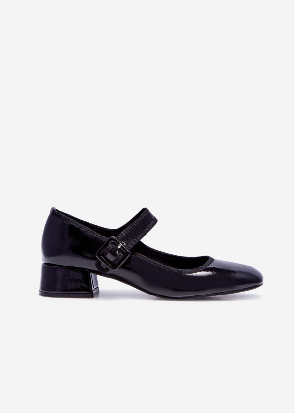 Black patent block-heel Mary-Janes 3