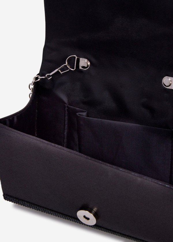 Black handled diamante mini clutch bag 3