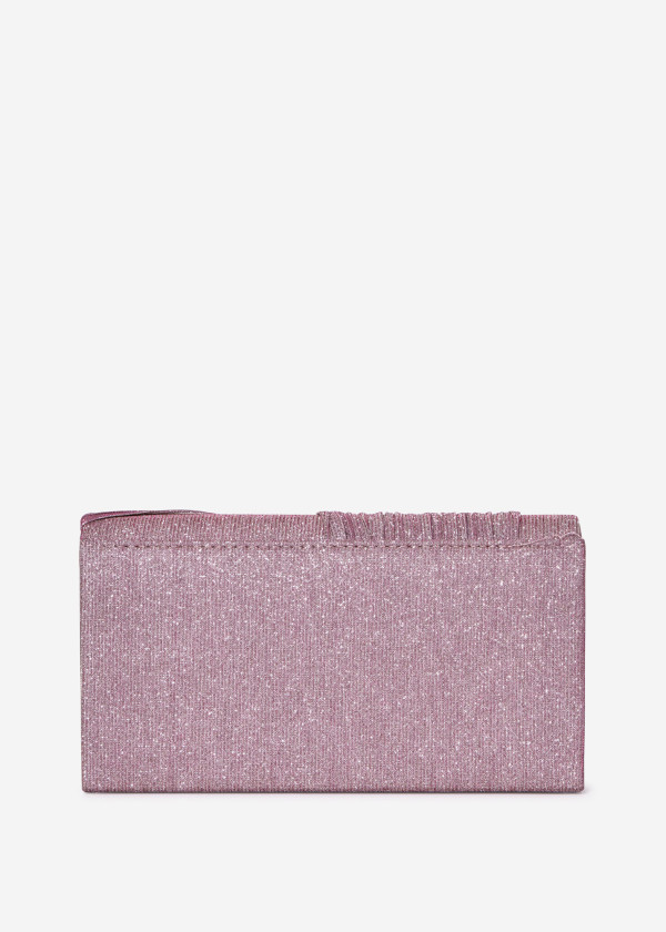 Rose gold Pleated Evening Clutch 1