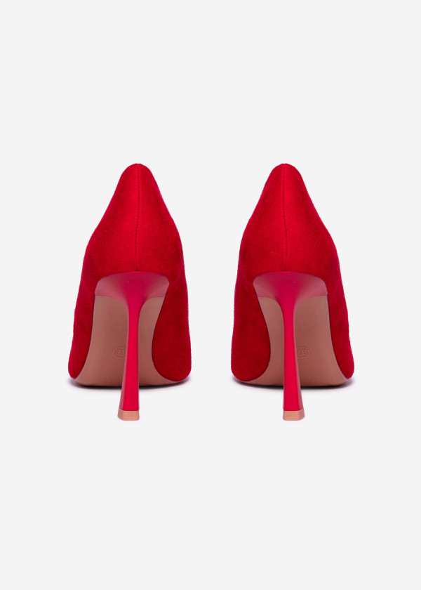 Red Stiletto Pointed Toe Heels 1