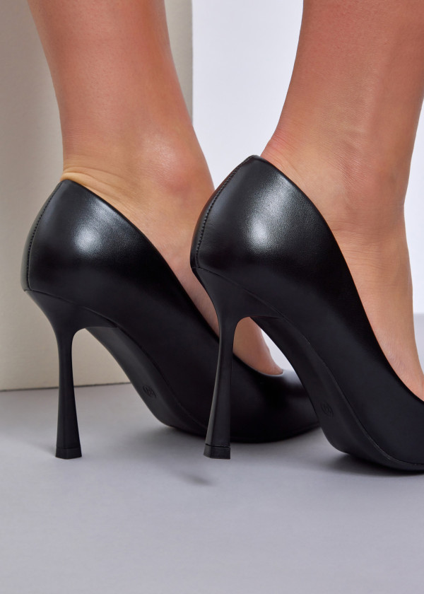 Black Matte Stiletto Heels 2