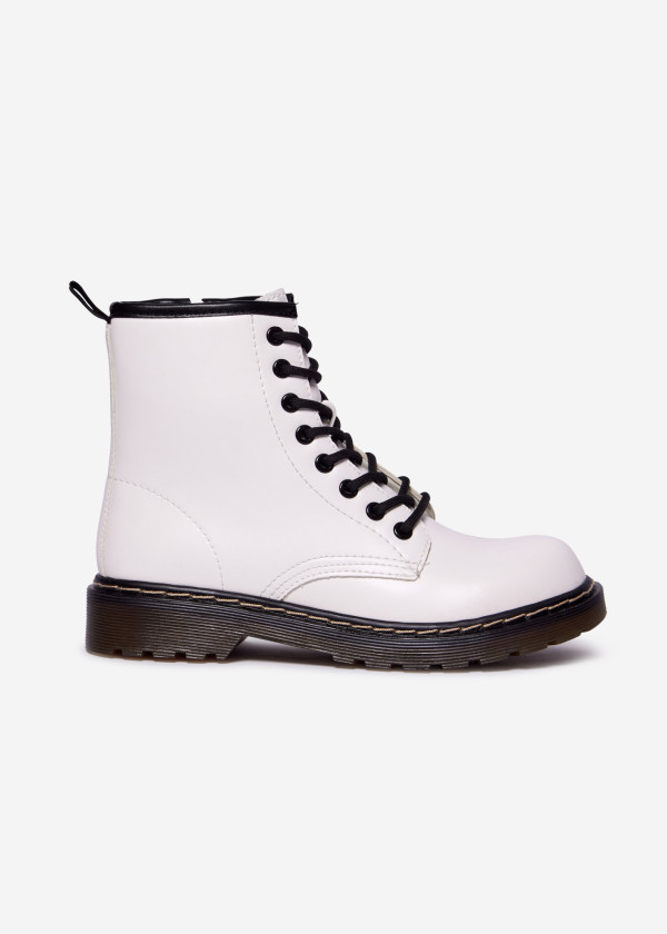 White Combat Boots 3