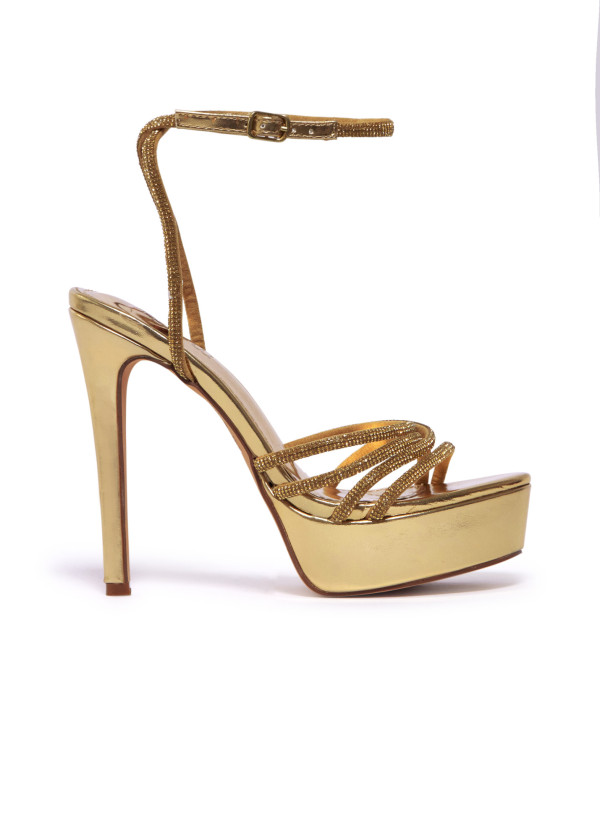 Glamorous Gold Platform Heels 3