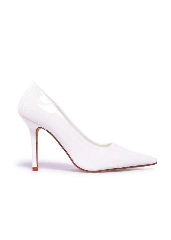 White Patent Stiletto Heels 3