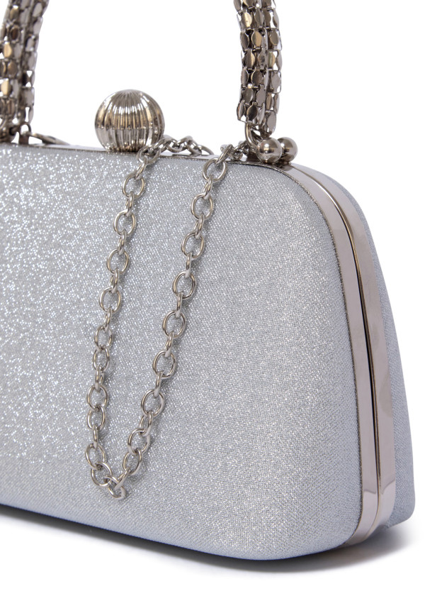 Silver Sparkle Evening Clutch Bag 2