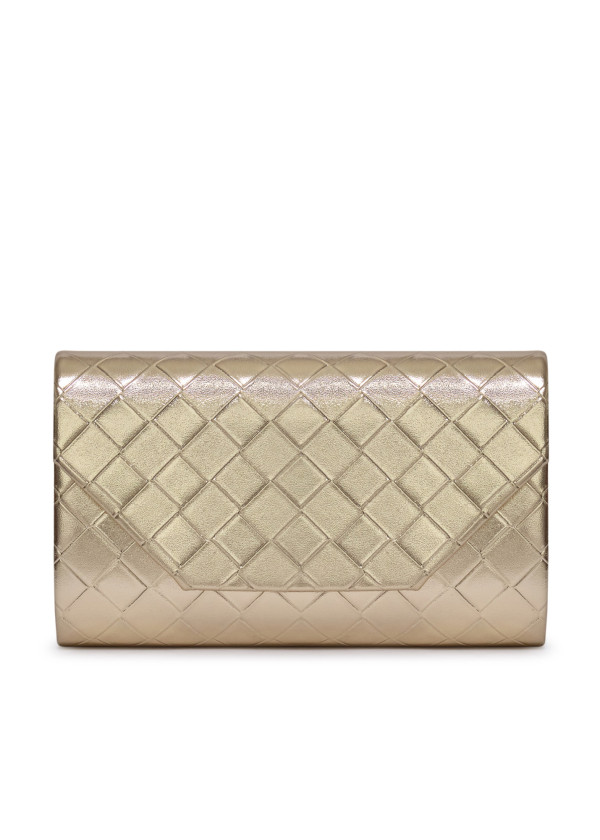 Gold Quilted Evening Clutch 4