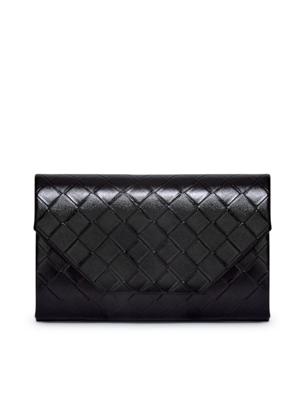 Black Quilted Evening Clutch