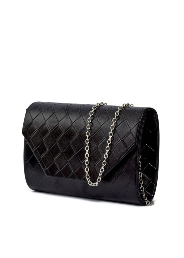 Black Quilted Evening Clutch 1