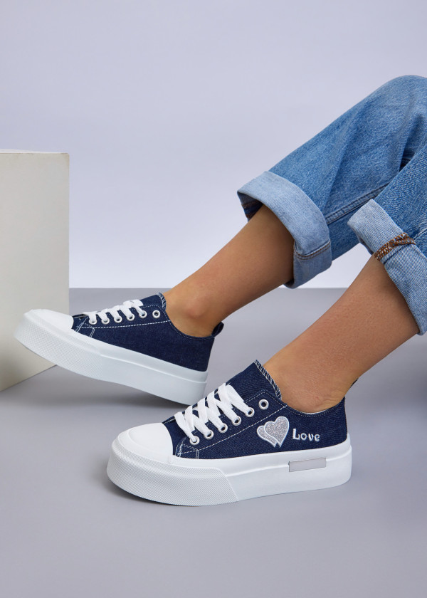 Denim Love Platform Sneakers 2