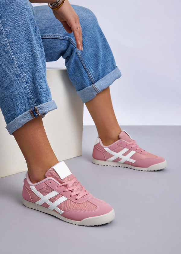 Pink & White Sneakers 1