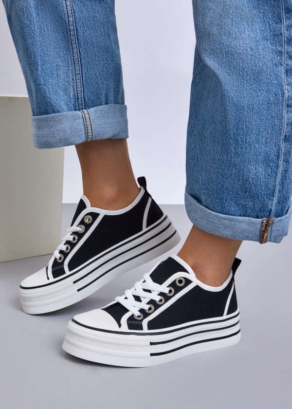 Black Platform Sneakers