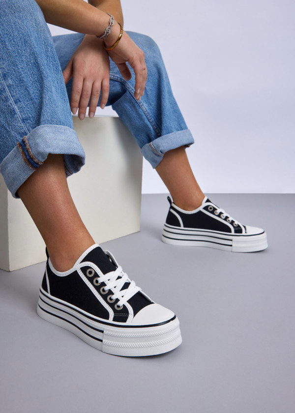 Black Platform Sneakers 1