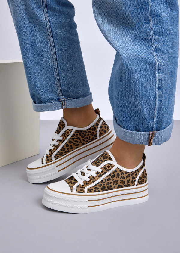 Animal Print Platform Sneakers 1