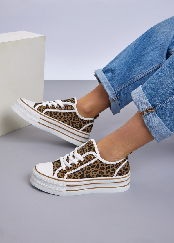 Animal Print Platform Sneakers 2